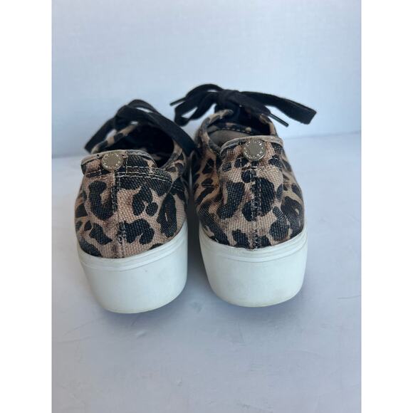 Steve Madden Platform Leopard Print Canvas Chunky Lace Up Low Top Sneakers 8.5M - Picture 5 of 9